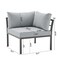 Manhattan Comfort Sunnyside Corner Patio Conversation Set with Table in Grey on Grey OD-CV026-GY - alternate 5